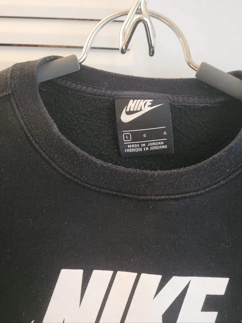 📚BACK TO SCHOOL SALE📚 Nike Black Crewneck Sweatshirt with White Swoosh Logo